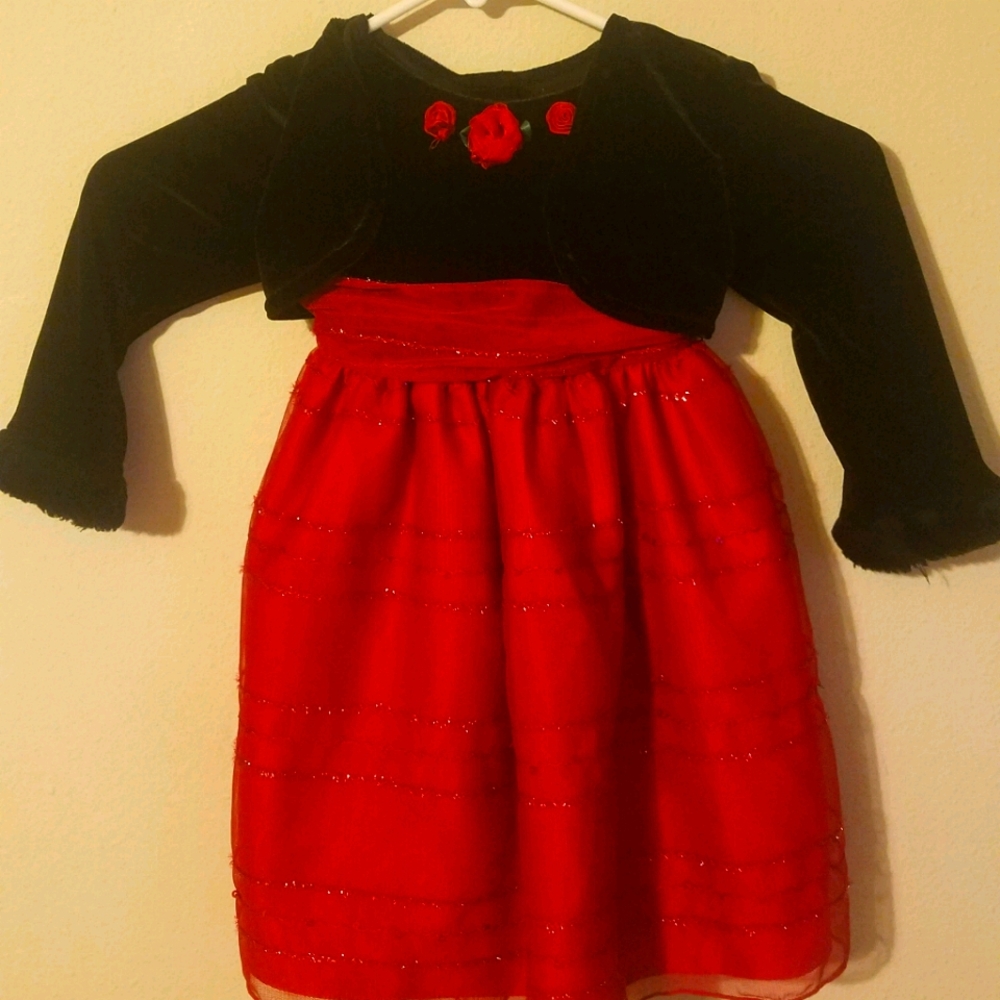Black and Red fancy 2T dress